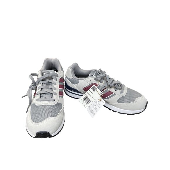 Adidas Run 80s Mens gray burgandy running Sneakers shoes Size 9 SKU 9254 - Picture 1 of 15
